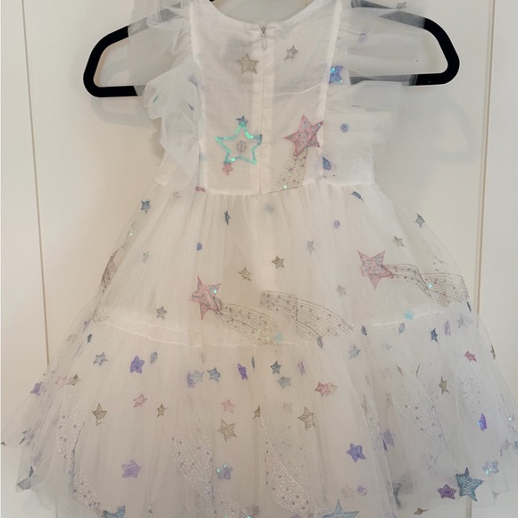 ✨ Lola + The Boys Starry Tulle Dress – White Iridescent Constellation – Size 6 - Picture 4 of 6